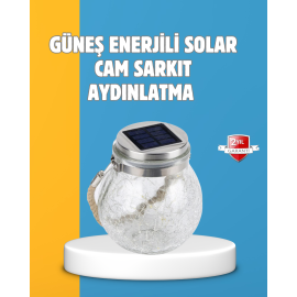 Suya Dayanıklı Güneş Enerjili Cam Şişe Sarkıt Lamba