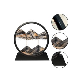 3D Led Işıklı Kum Saati Gece Lambası Hareketli Sulu Kum Saati Dekoratif