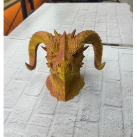 Altın Kırmızı Ejderha Figürü