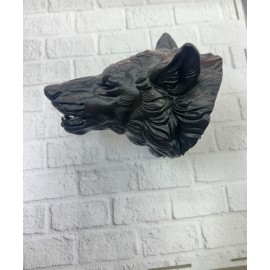 Siyah Ayı Figürü Duvar Dekoru Asılabilir Hediyelik Heykel 25x19 cm (Kopya)