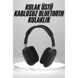 Kulak Üstü Kablosuz Bluetooth Kulaklık Yumuşak Süngerli SD Kart Girişli