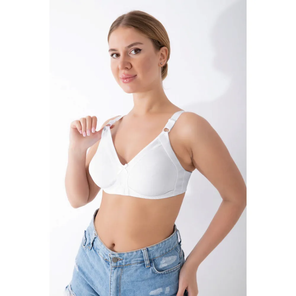 Beyaz Dikişsiz Toparlayıcı Sütyen - 501 - Beden 105