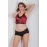Bordo Saten Dantelli Babydoll Şortlu Takım - 288 - Beden L/XL