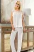 Ekru Penye Pijama Takımı - 1561 - Beden L