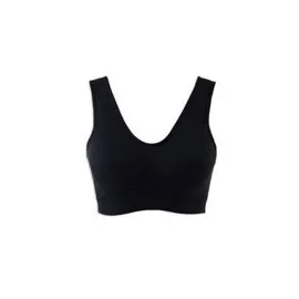 Siyah Dikişsiz Kadın Pedli Sütyen Korse - 704 - Beden M