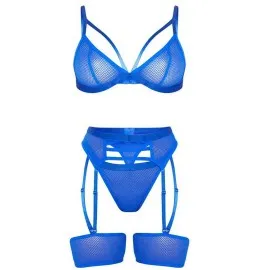 Mavi Fantezi File Jartiyer Takım - 1039 - Beden Xxl