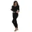 Siyah Kadın Yarım Kollu Termal Sauna Atlet Tayt Takım - 746 - Beden 5XL