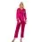 Fuşya Saten Pijama Takımı - 1595 - Beden S