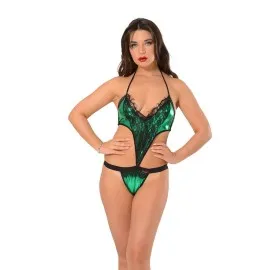 Yeşil  Deri ( Lame ) Gecelik - 406 - Beden S/m