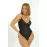 Siyah Çizgili Bodysuit - 876 - Beden S