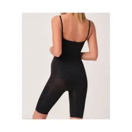 Siyah Kadın Paçalı Boy Dikişsiz Korse - 751 - Beden XL