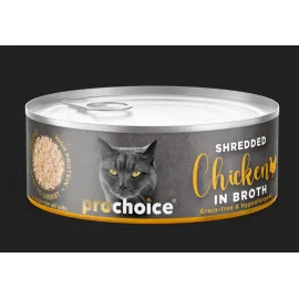 Prochoice 70 gr X 12 ADET Tahılsız, Hipoalerjenik, Tiftiklenmiş Tavuk Etli Yaş Kedi Maması 