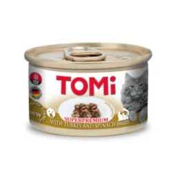 Tomi Kedi Hindili Ispanaklı Yaş Mama 85G