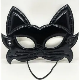 Siyah Renk Kumaş Malzemeden İmal Eva Kedi Maskesi 19X15 Cm