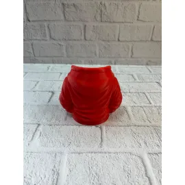 Dekoratif Kırmızı Hoodie Kalemlik 10x10 cm