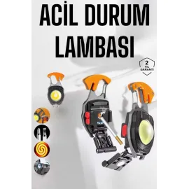 yeni nesil Kamp Feneri Çok Fonksiyonlu Fener Anahtarlık Usb Çakmaklı Cam Kırıcı Kemer Kesici Açacak