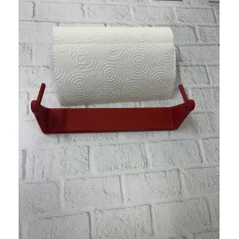 Dekoratif Kırmızı Kağıt Havlu Tutucu Duvar Askılı Model