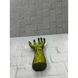 Sanatsal El Formu Heykel Altın Yeşil Tasarım Hediyelik Dekor