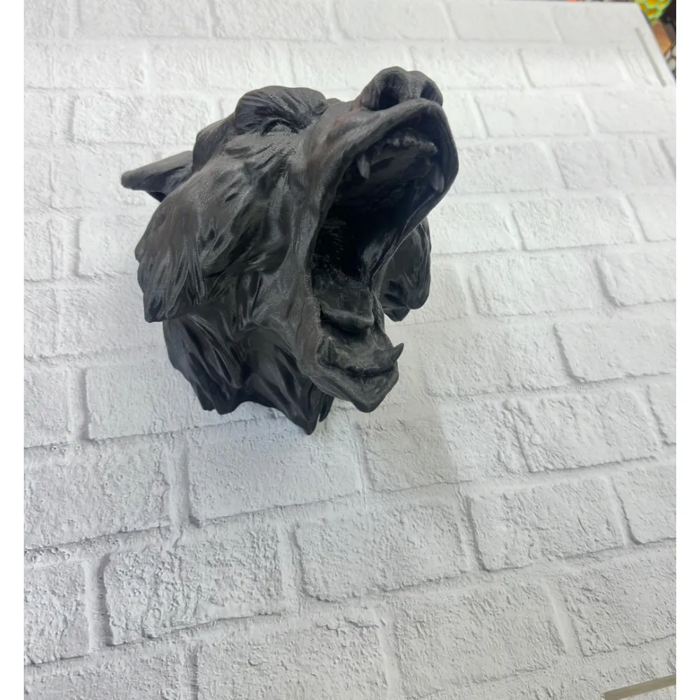 Siyah Ayı Duvar Süsü Dekoratif Asılabilir Heykel Ev Ofis Aksesuarı