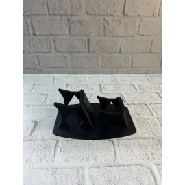 Dekoratif Siyah İkili Gamepad Standı 7x18 cm