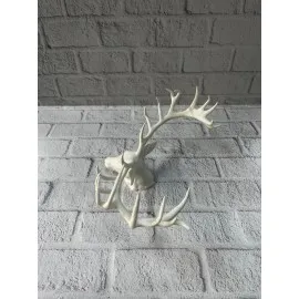 Dekoratif Geyik Başı Heykel 25 Cm Modern Minimal Tasarım