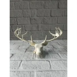 Dekoratif Geyik Başı Heykel 25 Cm Modern Minimal Tasarım