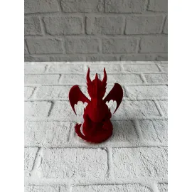 12 cm Kırmızı Ejderha Figürü Koleksiyonluk Dekoratif Biblo