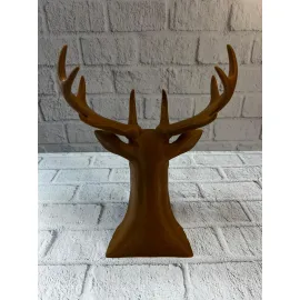 Dekoratif Kahverengi Geyik Biblo Salon ve Raf Dekoru