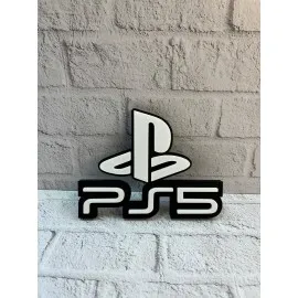 Ps5 Logo Dekoratif Duvar Süsü Oyun Odası Ve Salon Uyumu
