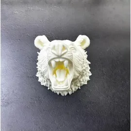 Krem Ayı Figürü Duvar Süsü Asılabilir Hediyelik Dekoratif 25X19 Cm