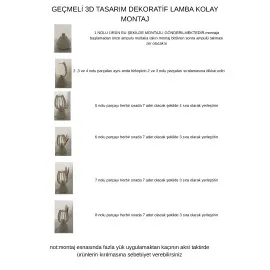 3D Baskı Uyku Çiçeği Gece Lambası