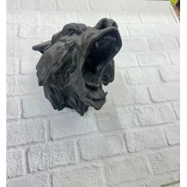 Ayı Tasarım Siyah 3D Duvar Heykeli