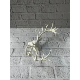 Dekoratif Geyik Başı Heykel 25 cm Modern Minimal Tasarım