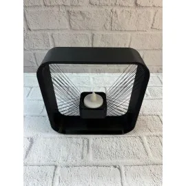 Askılı Kare Mumluk Duvar Dekoru Loş Salon Ve Modern Mekanlar