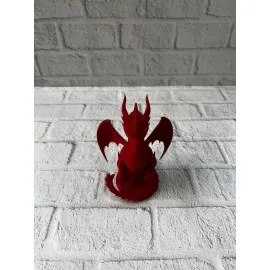 12 Cm Kırmızı Ejderha Figürü Koleksiyonluk Dekoratif Biblo