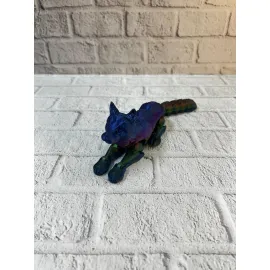 Rainbow hareketli kurt masa dekoru esnek eklem yapılı