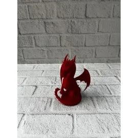 12 Cm Kırmızı Ejderha Figürü Koleksiyonluk Dekoratif Biblo