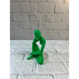 Dekoratif Yeşil İnsan Figürü Modern Masa Ve Raf Süsü