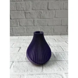 Mor Çizgili Dekoratif Vazo 11 Cm Modern Tasarım Aksesuar