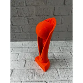 Turuncu Kupa 23cm Basketbol Temalı Dekoratif Ödül Biblosu