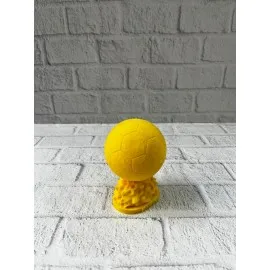 Mini Fifa Futbol Topu Biblo Sarı Renk 10Cm Spor Temalı Dekor
