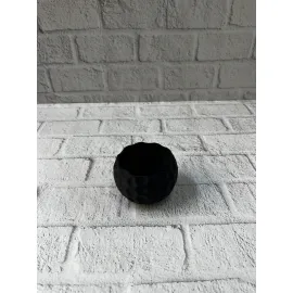 5 cm Küçük Siyah Saksı Minimal Tasarım Sukulent ve Kaktüs Saksısı