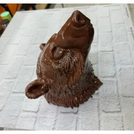 Dekoratif Ayı Duvar Heykeli Asılabilir Hediyelik 25X19 Cm