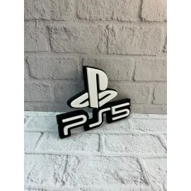 Ps5 Logo Dekoratif Duvar Süsü Oyun Odası Ve Salon Uyumu