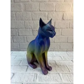 Koyu Rainbow Kedi Biblo Modern Salon Ve Raf Dekoru