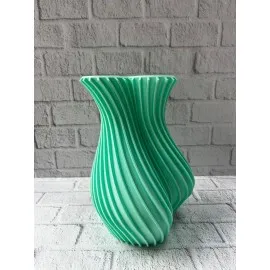 Kalpli Turkuaz Dekoratif Vazo 24 Cm Modern Şık Tasarım