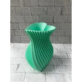 24 Cm Turkuaz Kalp Formlu Büyük Boy Vazo Estetik Dekor Ürünü