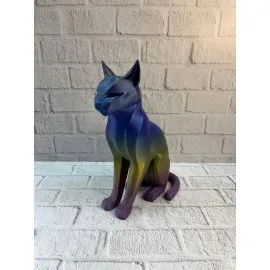 Rainbow Renkli Kedi Biblosu Dekoratif Masa Ve Raf Süsü