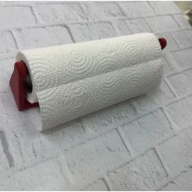 Kırmızı Peçete Tutucu Dayanıklı Duvar Tipi Kağıt Havlu Askısı