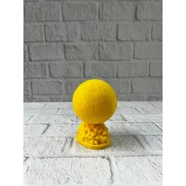 Mini Fifa Futbol Topu Biblo Sarı Renk 10Cm Spor Temalı Dekor